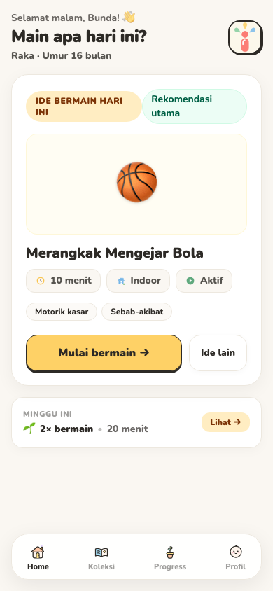 Tampilan Beranda Ide Main